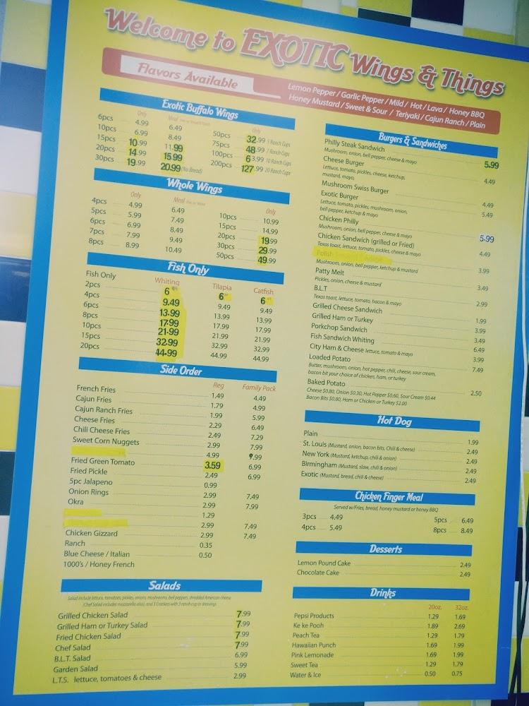 Exotic Wings & Things Menu image 4